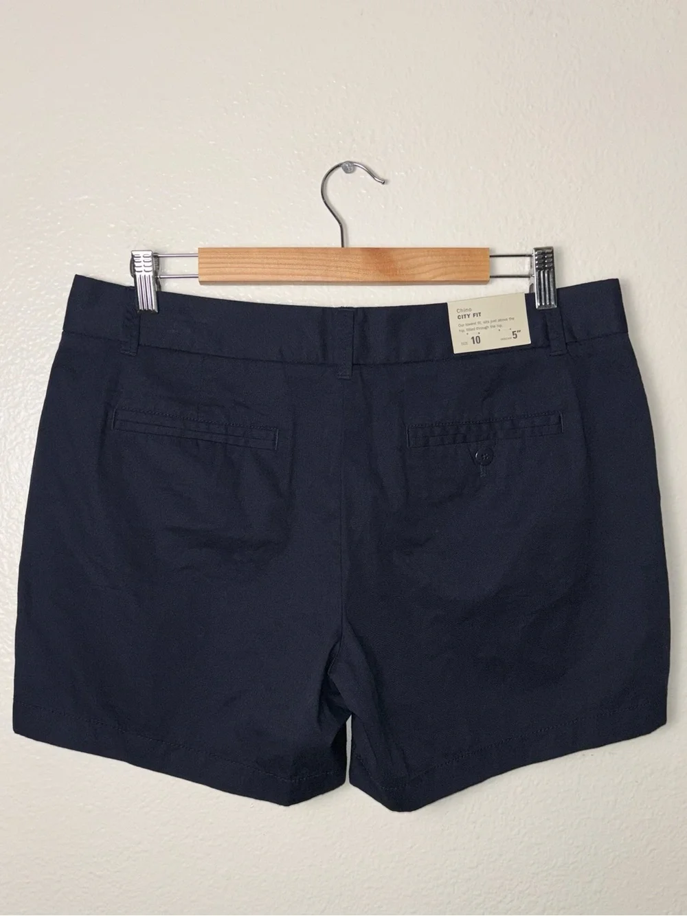 NWT J. Crew City Fit Chino Shorts Navy Blue 100% cotton 5